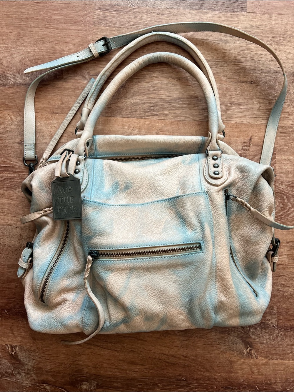 Free People Emerson Bag NWOT RT $298 (RARE) Dusty Pink & Blue